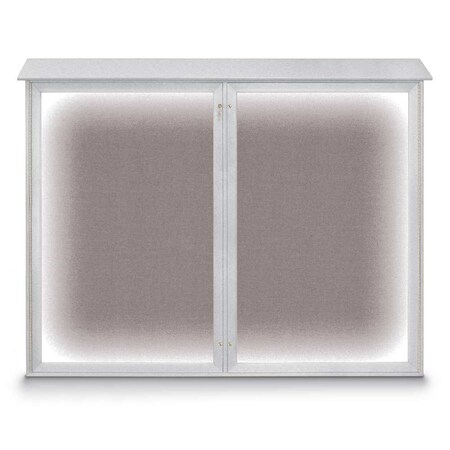 United Visual Products Triple Door Enclosed Indoor Letterboard UV1128-BLACK-HUNGRN